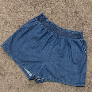 Universal Thread Cotton/Lyocell Shorts-Sz L-Chambray Color-PullOn-Higher Waisted